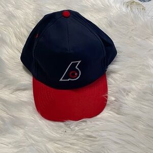 Men's Navy and Red Baseball Cap